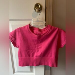 Aerie Offline Vibrant Pink Crop Top